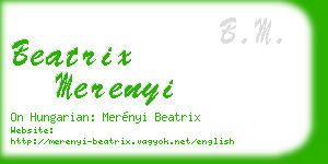 beatrix merenyi business card