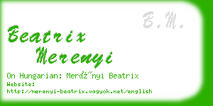 beatrix merenyi business card